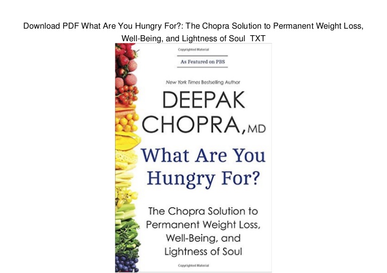 Deepak chopra weight loss workbook pdf